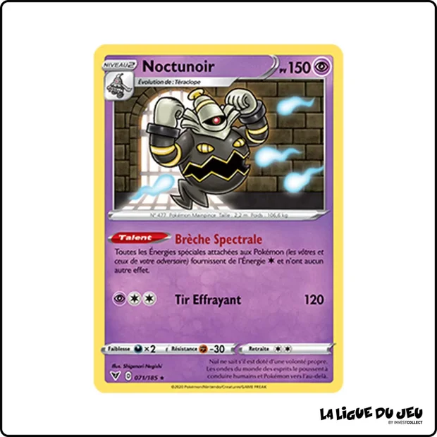 Holo - Pokemon - Voltage Éclatant - Noctunoir 71/185