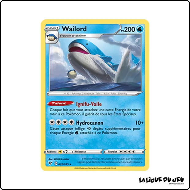 Holo - Pokemon - Voltage Éclatant - Wailord 32/185