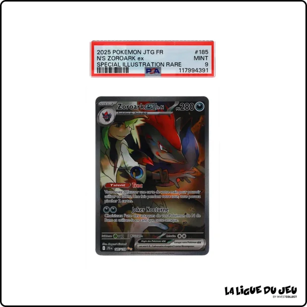 ISR - Pokemon - Aventures Ensembles - Zoroark Ex de N - 185/159 - PSA 9 - Français
