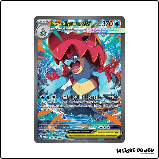 ISR - Pokemon - Héros Transcendants - Méga-Aligatueur ex 274/217