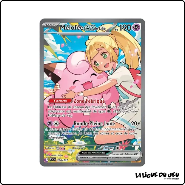 ISR - Pokemon - Héros Transcendants - Mélofée ex de Lilie 280/217