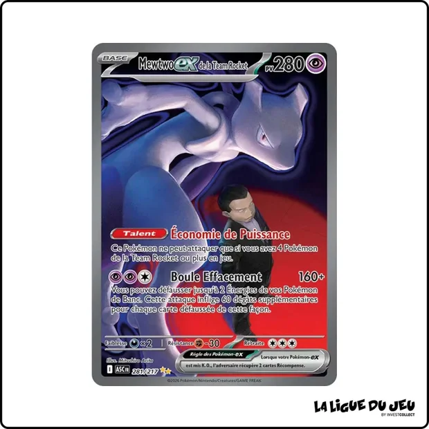 ISR - Pokemon - Héros Transcendants - Mewtwo ex de la Team Rocket 281/217