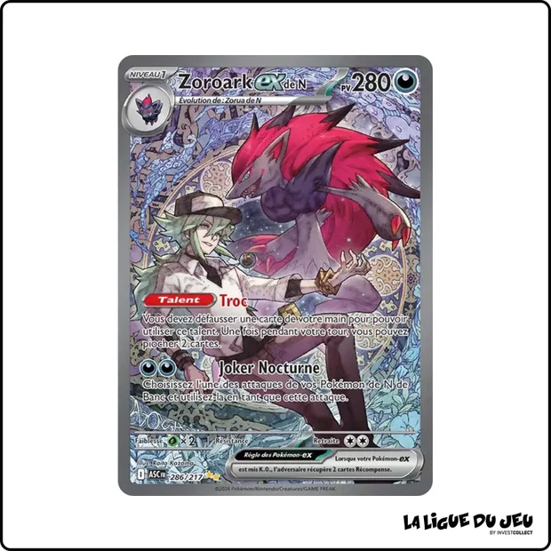 ISR - Pokemon - Héros Transcendants - Zoroark ex de N 286/217