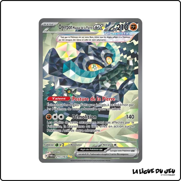 ISR - Pokemon - Mascarade Crépusculaire - Ogerpon Masque de la Pierre-ex 215/167