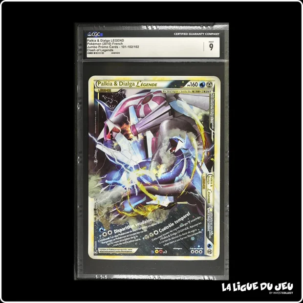 Jumbo Promo - Pokemon - HGSS Promo - Palkia & Dialga Légende - 102/102 - CGC 9 - Français