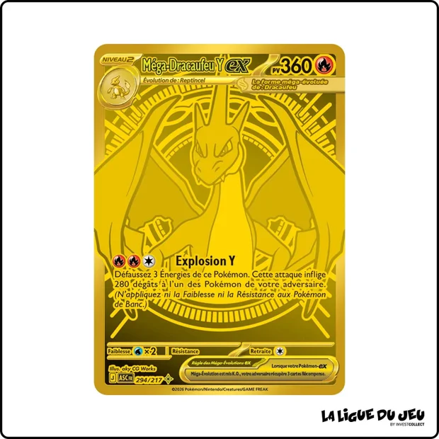 MHR - Pokemon - Héros Transcendants - Méga-Dracaufeu Y ex 294/217