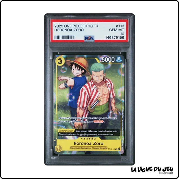 Peu Commune - One Piece - OP10 - Roronoa Zoro - OP10-113 - PSA 10 - Français