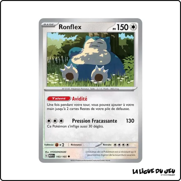 Peu commune - Pokemon - 151 - Ronflex 143/165