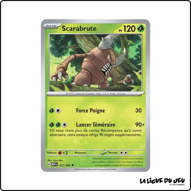 Peu commune - Pokemon - 151 - Scarabrute 127/165