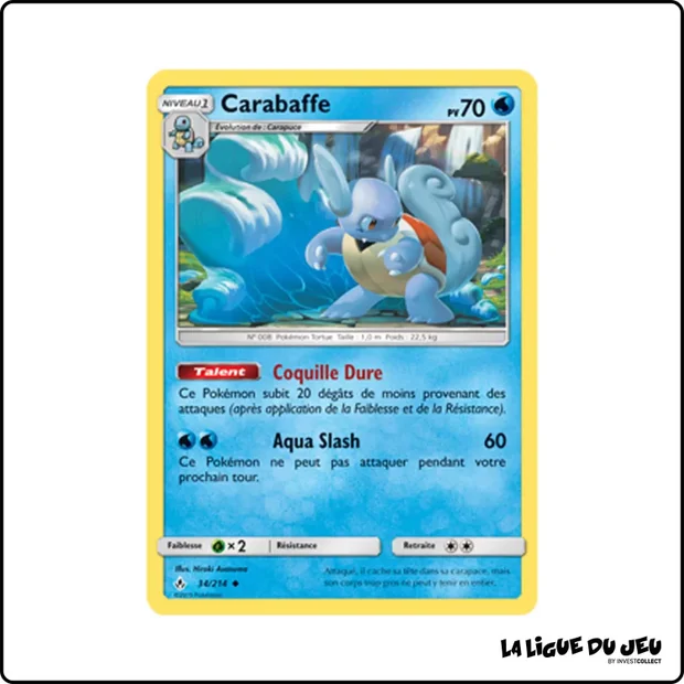 Peu commune - Pokemon - Alliance Infaillible - Carabaffe 34/214
