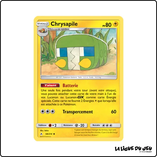 Peu commune - Pokemon - Alliance Infaillible - Chrysapile 58/214