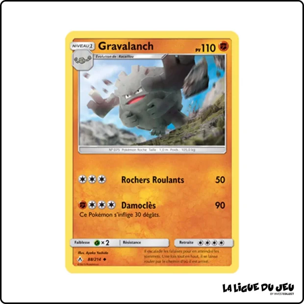 Peu commune - Pokemon - Alliance Infaillible - Gravalanch 88/214