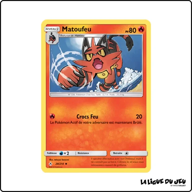 Peu commune - Pokemon - Alliance Infaillible - Matoufeu 28/214