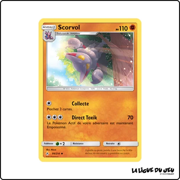 Peu commune - Pokemon - Alliance Infaillible - Scorvol 99/214