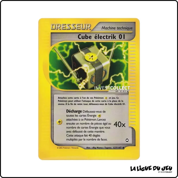 Peu commune - Pokemon - Aquapolis - Cube électrik 01 127/147