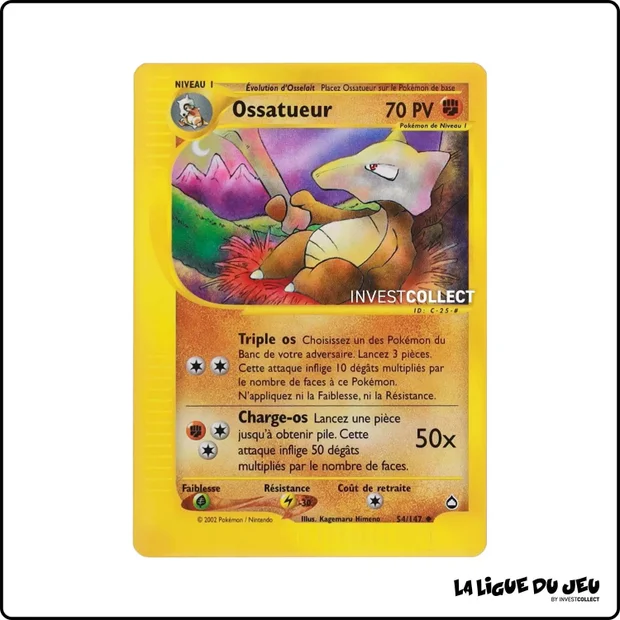 Peu commune - Pokemon - Aquapolis - Ossatueur 54/147