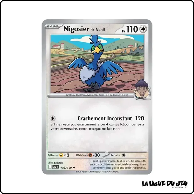 Peu commune - Pokemon - Aventures Ensemble - Nigosier de Nabil 138/159