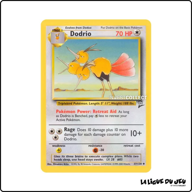 Peu commune - Pokemon - Base Set 2 - Dodrio 37/130