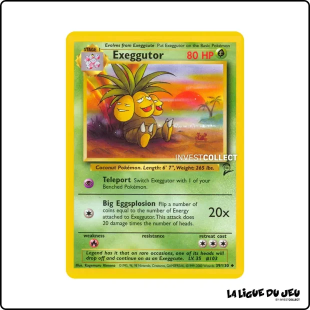Peu commune - Pokemon - Base Set 2 - Exeggutor 39/130