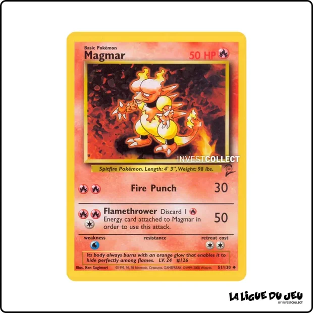Peu commune - Pokemon - Base Set 2 - Magmar 51/130