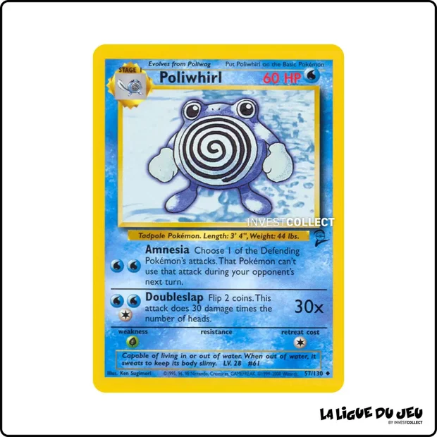 Peu commune - Pokemon - Base Set 2 - Poliwhirl 57/130