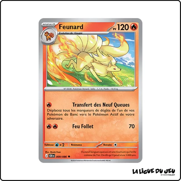 Peu commune - Pokemon - Chaos Ascendant - Feunard 9/86