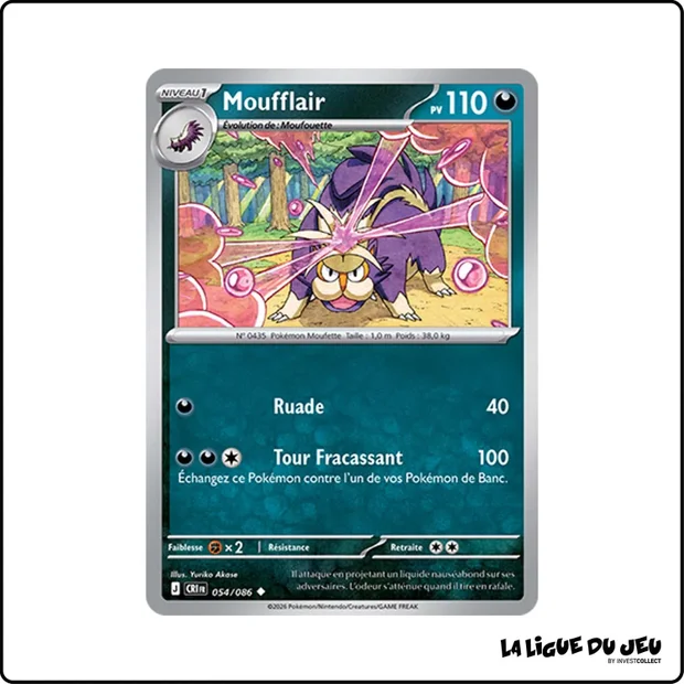 Peu commune - Pokemon - Chaos Ascendant - Moufflair 54/86