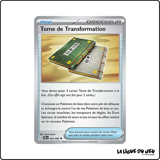 Peu commune - Pokemon - Chaos Ascendant - Tome de Transformation 83/86