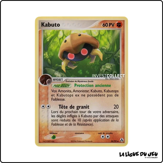 Peu commune - Pokemon - Créateurs de Légendes - Kabuto 36/92