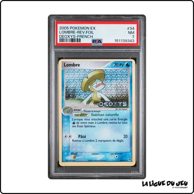 Peu Commune - Pokemon - Deoxys - Lombre - 34/107 - Reverse Foil - PSA 7 - Français