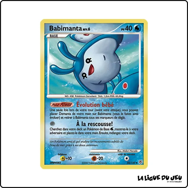 Peu commune - Pokemon - Diamant & Perle de Base - Babimanta 55/130