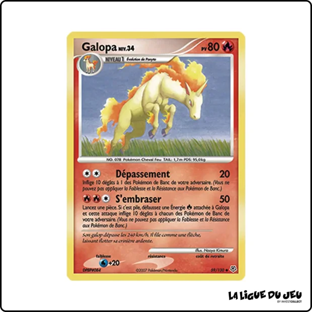 Peu commune - Pokemon - Diamant & Perle de Base - Galopa 59/130