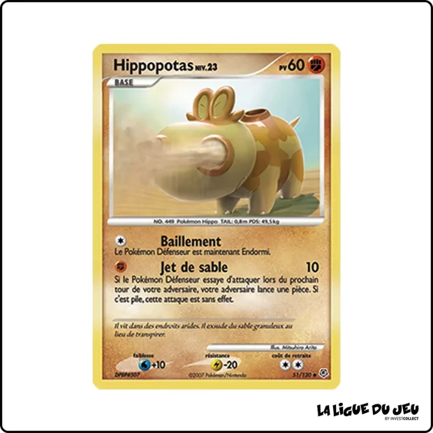 Peu commune - Pokemon - Diamant & Perle de Base - Hippopotas 51/130