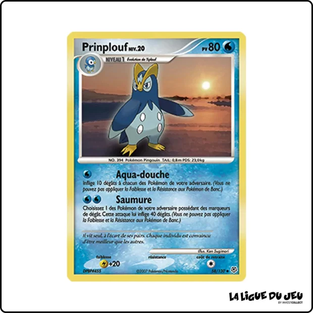 Peu commune - Pokemon - Diamant & Perle de Base - Prinplouf 58/130