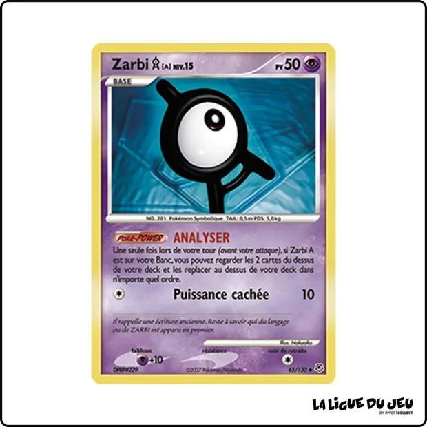 Peu commune - Pokemon - Diamant & Perle de Base - Zarbi A 65/130