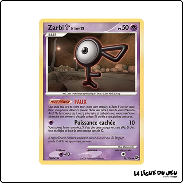 Peu commune - Pokemon - Duels au Sommet - Zarbi F 56/106