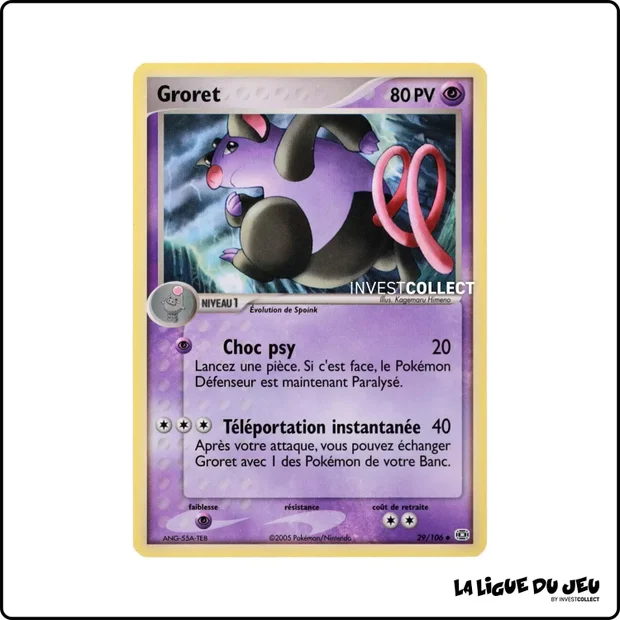 Peu commune - Pokemon - Émeraude - Groret 29/106