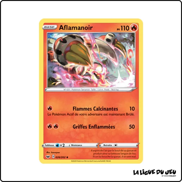 Peu commune - Pokemon - Épée et Bouclier de Base - Aflamanoir 26/202