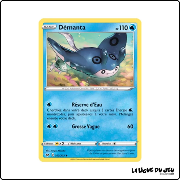 Peu commune - Pokemon - Épée et Bouclier de Base - Démanta 52/202