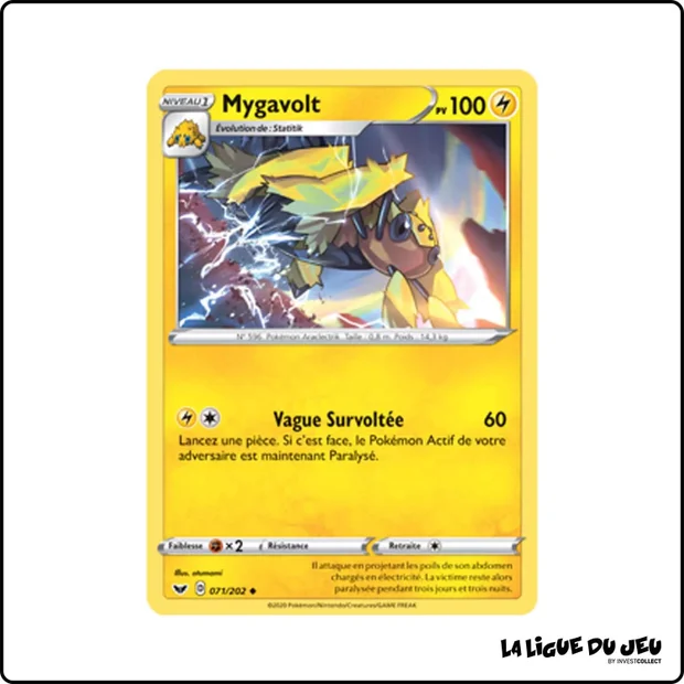 Peu commune - Pokemon - Épée et Bouclier de Base - Mygavolt 71/202