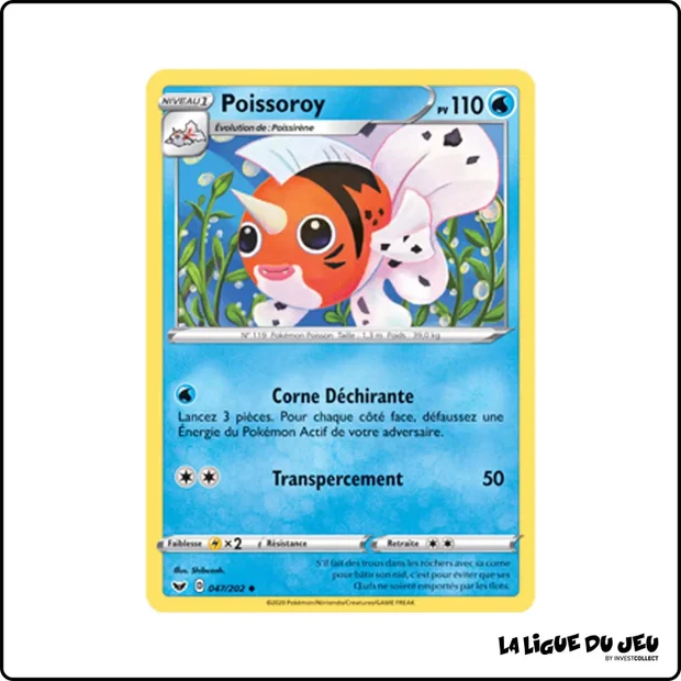 Peu commune - Pokemon - Épée et Bouclier de Base - Poissoroy 47/202
