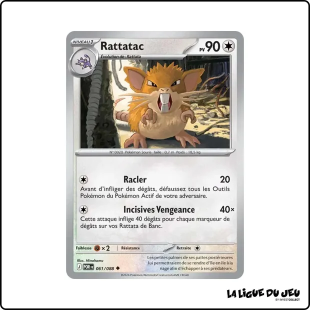 Peu commune - Pokemon - Équilibre Parfait - Rattatac 61/88