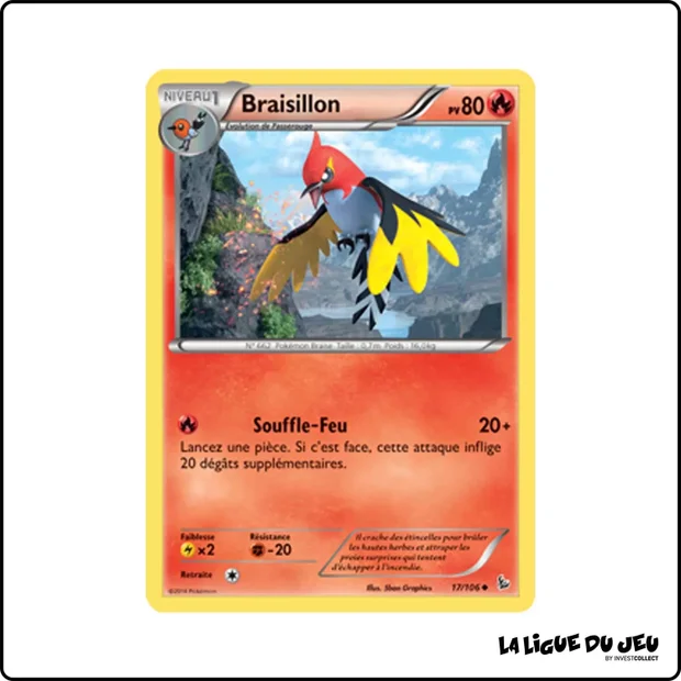 Peu commune - Pokemon - Étincelles - Braisillon 17/106