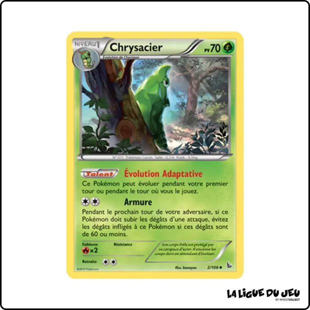 Peu commune - Pokemon - Étincelles - Chrysacier 2/106