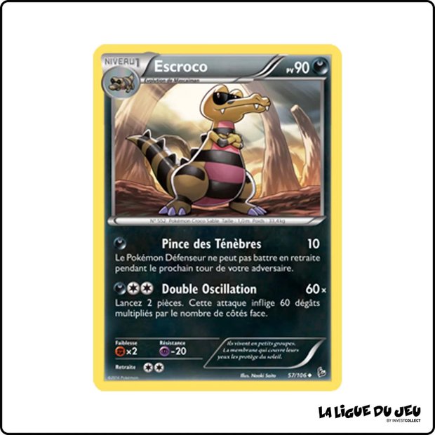 Peu commune - Pokemon - Étincelles - Escroco 57/106