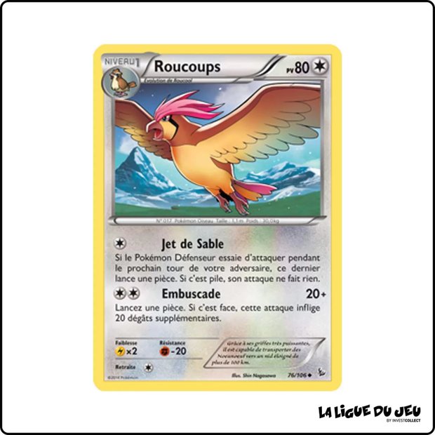 Peu commune - Pokemon - Étincelles - Roucoups 76/106