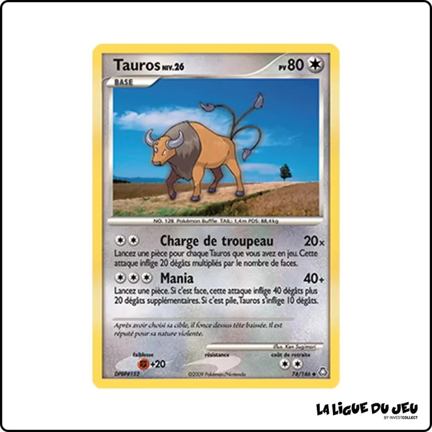 Peu commune - Pokemon - Éveil des Légendes - Tauros 74/146