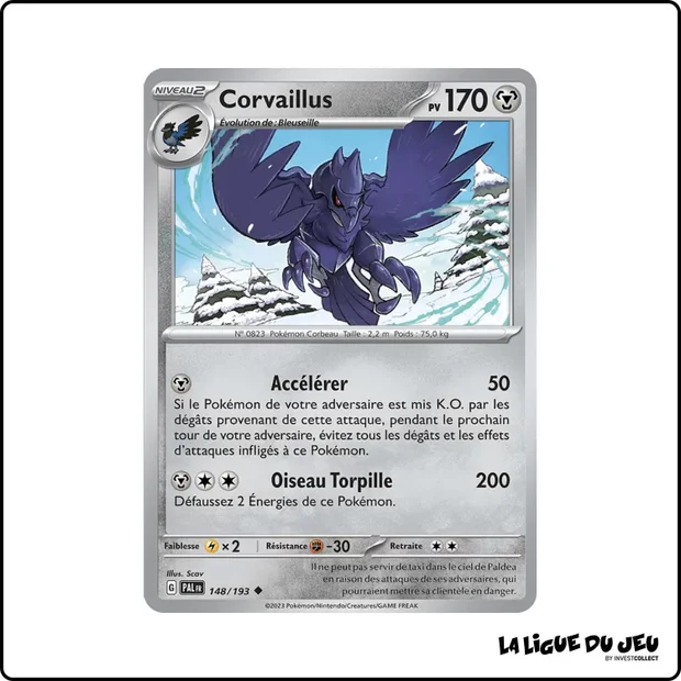 Peu commune - Pokemon - Évolutions à Paldea - Corvaillus 148/193