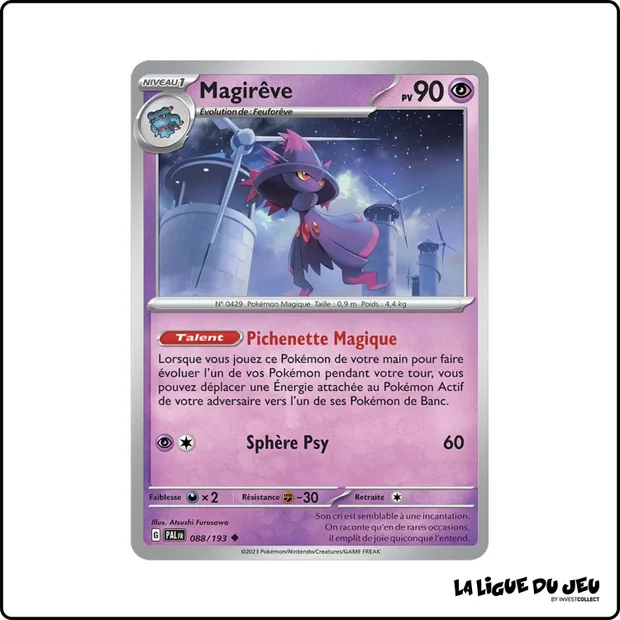 Peu commune - Pokemon - Évolutions à Paldea - Magirêve 88/193