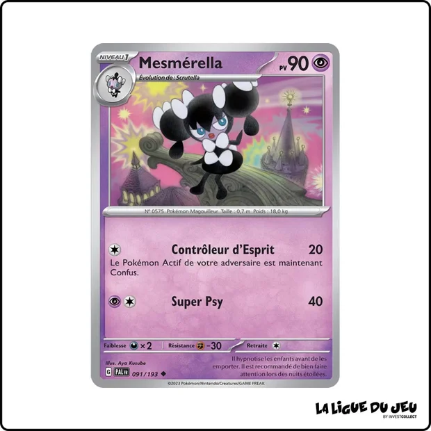 Peu commune - Pokemon - Évolutions à Paldea - Mesmérella 91/193